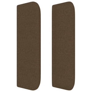 Kopfteil mit Ohren Dunkelbraun 163x16x78/88 cm Stoff