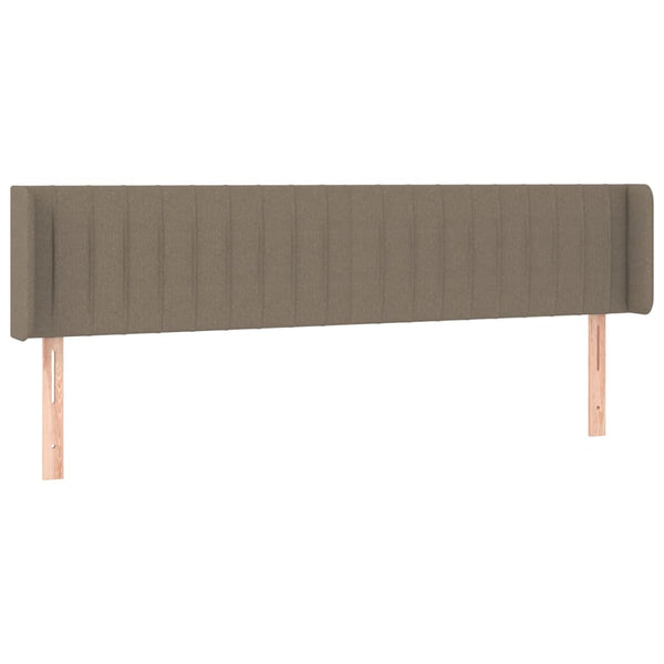 Kopfteil mit Ohren Taupe 183x16x78/88 cm Stoff