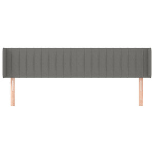 vidaXL Wingback Headboard Dark Grey 203x16x78/88 cm Fabric