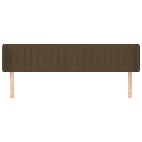 vidaXL Wingback Headboard Dark Brown 203x16x78/88 cm Fabric