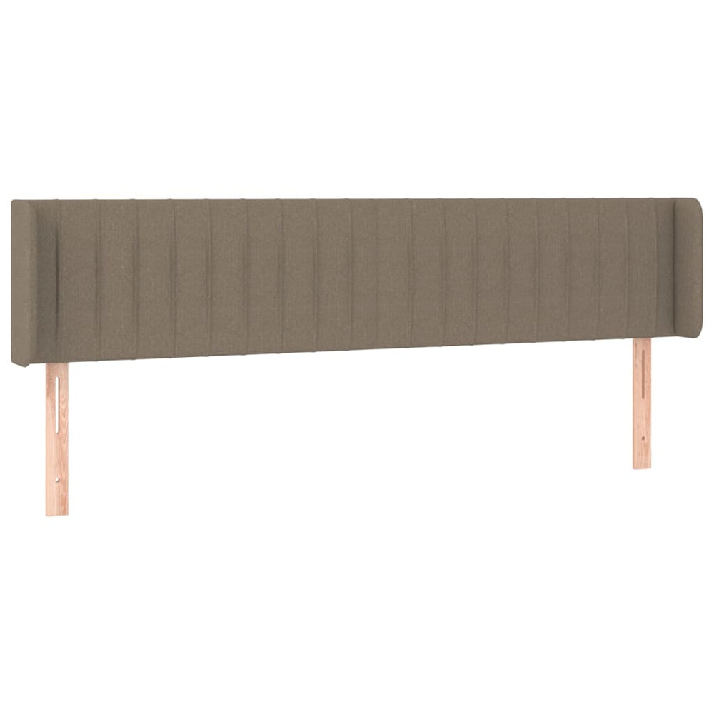 vidaXL Wingback Headboard Taupe 203x16x78/88 cm Fabric