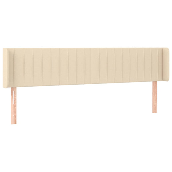 vidaXL Wingback Headboard Cream 203x16x78/88 cm Fabric