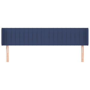 vidaXL Wingback Headboard Blue 203x16x78/88 cm Fabric