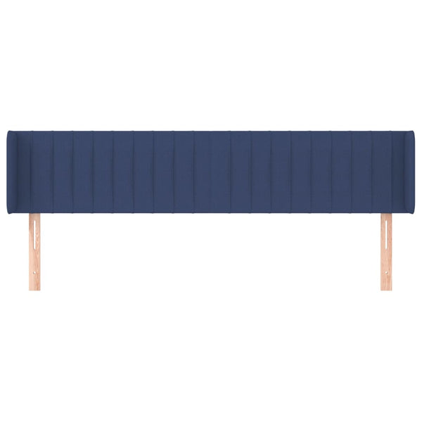 vidaXL Wingback Headboard Blue 203x16x78/88 cm Fabric
