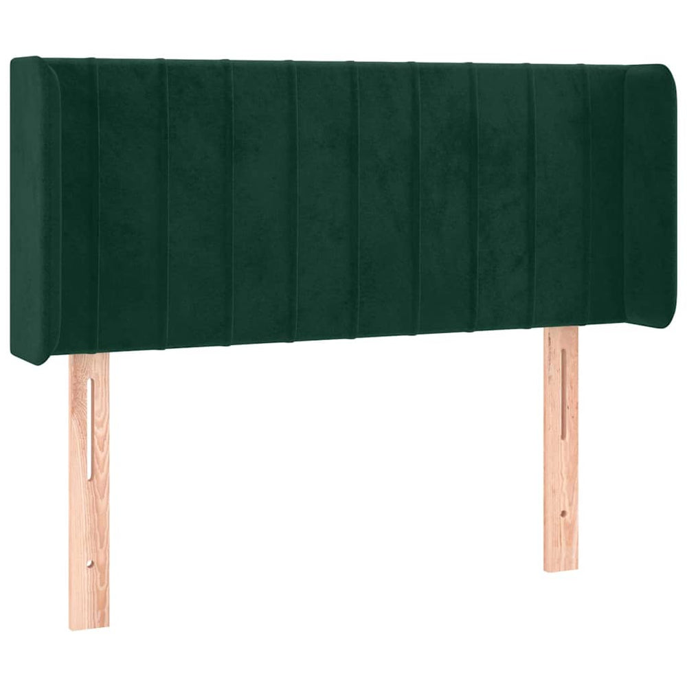 vidaXL Wingback Headboard Dark Green 83x16x78/88 cm Velvet
