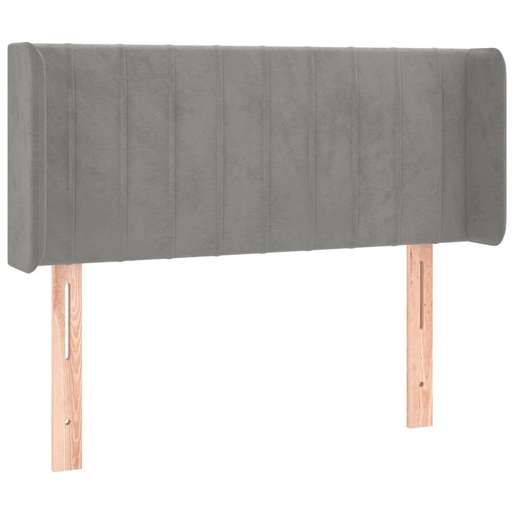 vidaXL Wingback Headboard Light Gray 93x16x78/88 cm Velvet