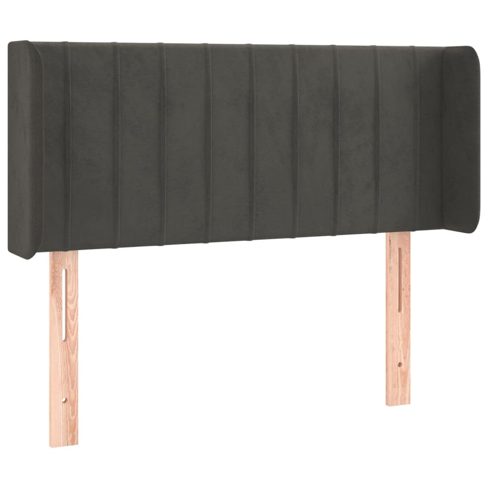 vidaXL Wingback Headboard Dark Grey 93x16x78/88 cm Velvet