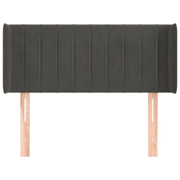 vidaXL Wingback Headboard Dark Grey 93x16x78/88 cm Velvet