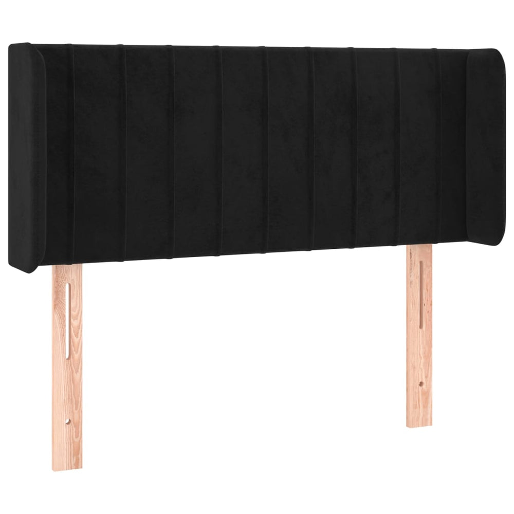 vidaXL Wingback Headboard Black 93x16x78/88 cm Velvet