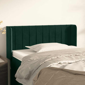 vidaXL Wingback Headboard Dark Green 93x16x78/88 cm Velvet