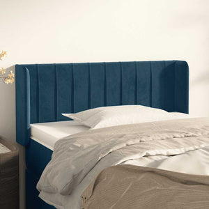 vidaXL Wingback Headboard Dark Blue 93x16x78/88 cm Velvet