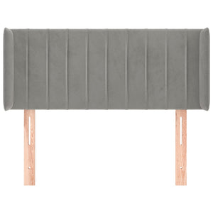 vidaXL Wingback Headboard Light Gray 103x16x78/88 cm Velvet