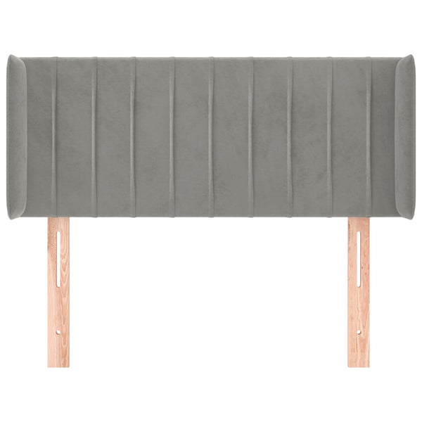vidaXL Wingback Headboard Light Gray 103x16x78/88 cm Velvet