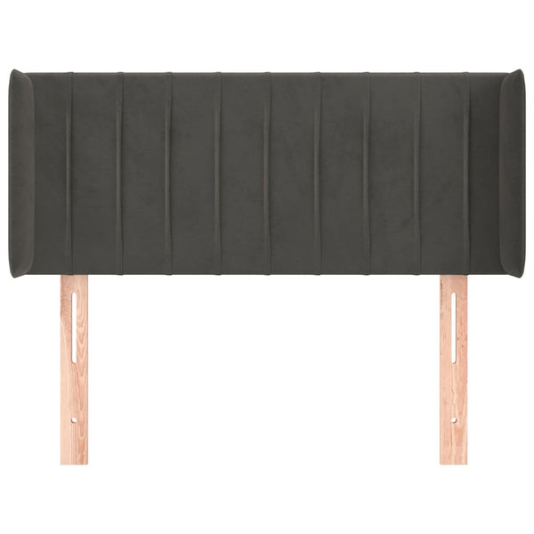 vidaXL Wingback Headboard Dark Grey 103x16x78/88 cm Velvet