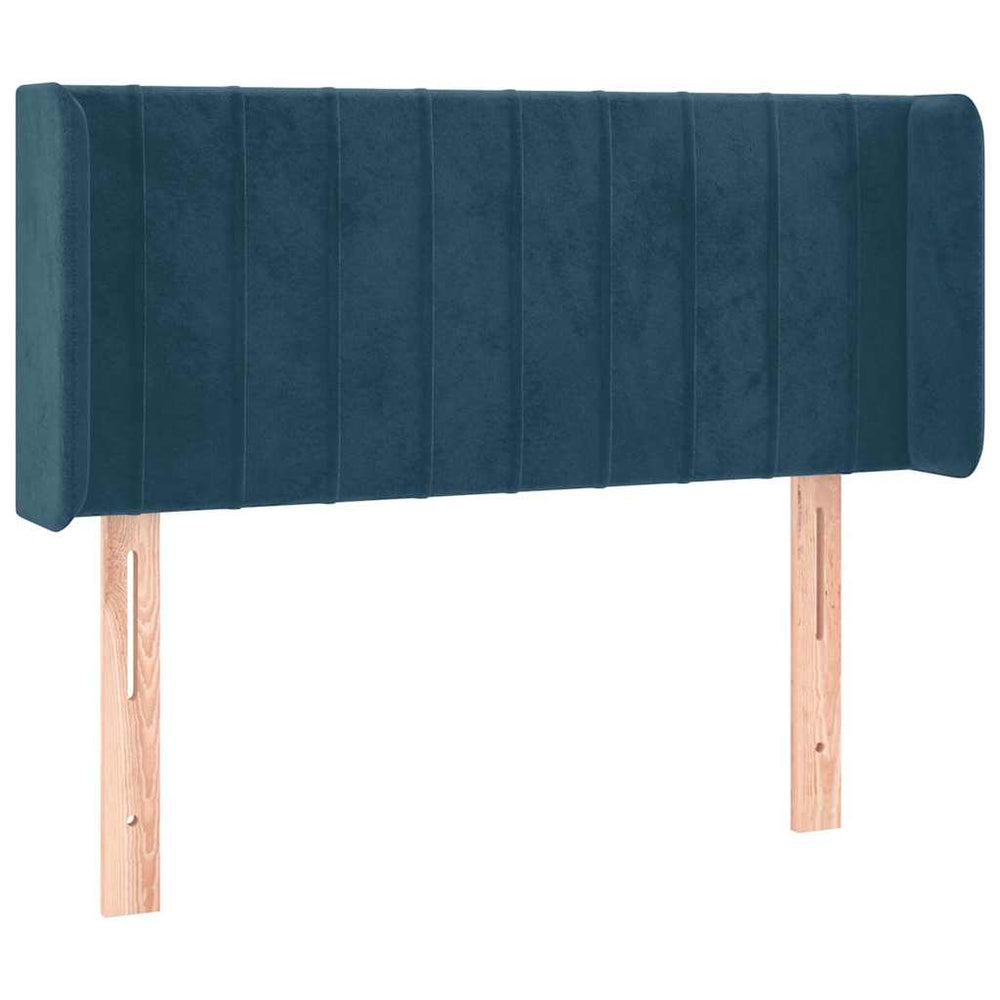 vidaXL Wingback Headboard Dark Blue 103x16x78/88 cm Velvet