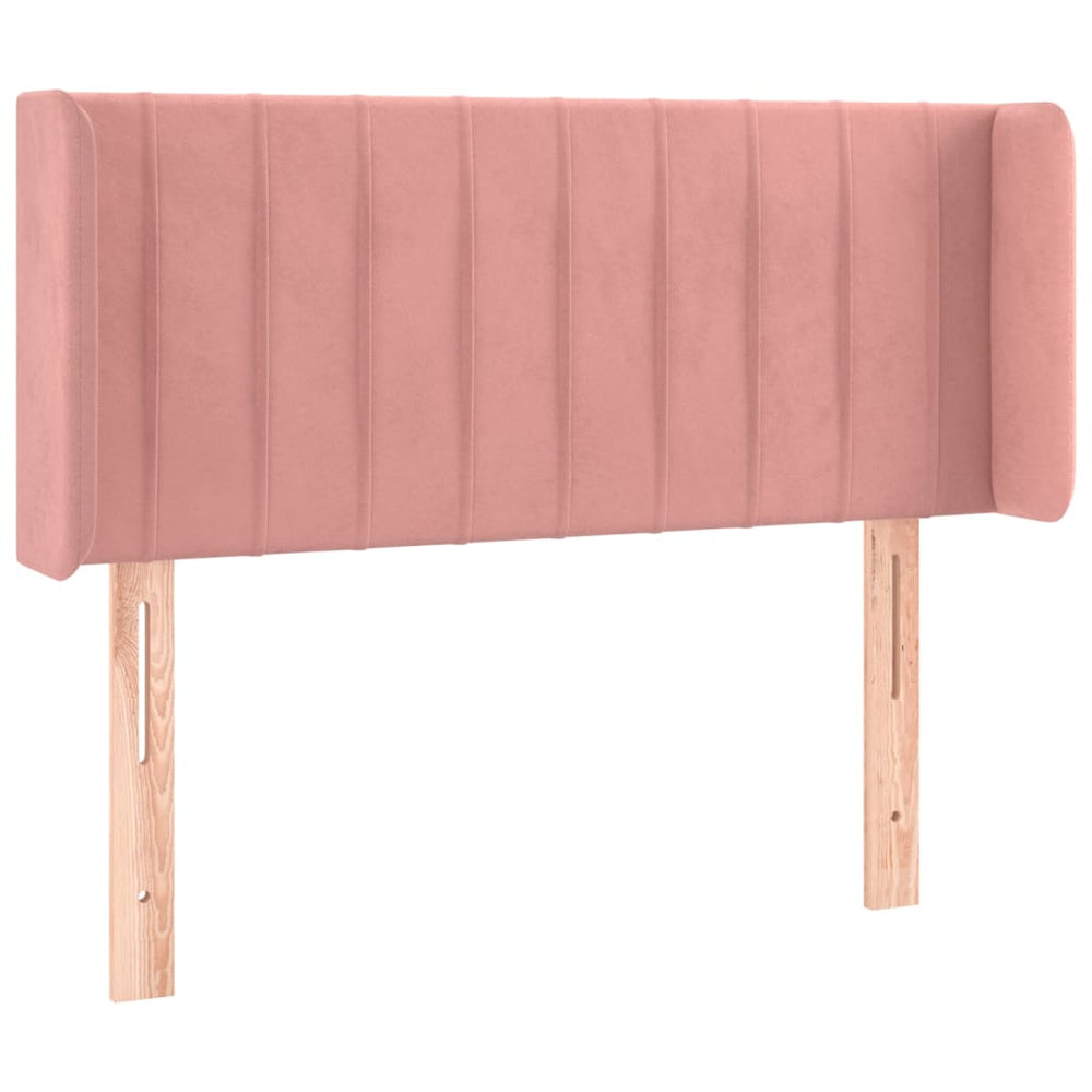 vidaXL Wingback Headboard Pink 103x16x78/88 cm Velvet