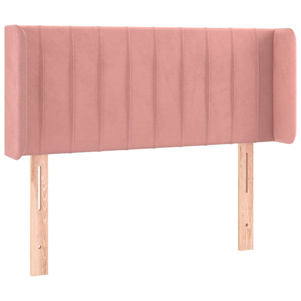 vidaXL Wingback Headboard Pink 103x16x78/88 cm Velvet