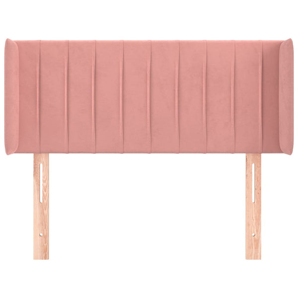 vidaXL Wingback Headboard Pink 103x16x78/88 cm Velvet