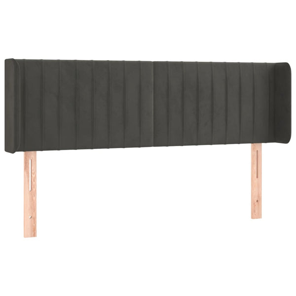 vidaXL Wingback Headboard Dark Grey 147x16x78/88 cm Velvet