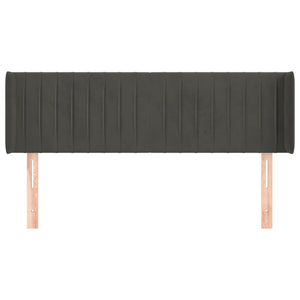 vidaXL Wingback Headboard Dark Grey 147x16x78/88 cm Velvet