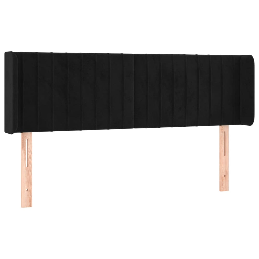 vidaXL Wingback Headboard Black 147x16x78/88 cm Velvet