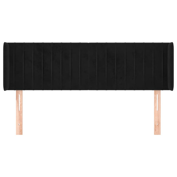 vidaXL Wingback Headboard Black 147x16x78/88 cm Velvet