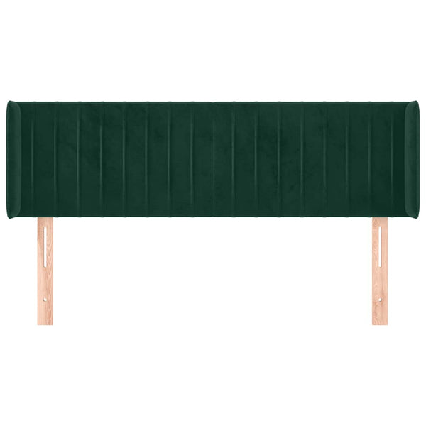 vidaXL Wingback Headboard Dark Green 147x16x78/88 cm Velvet