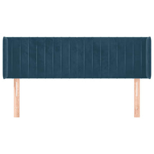 vidaXL Wingback Headboard Dark Blue 147x16x78/88 cm Velvet