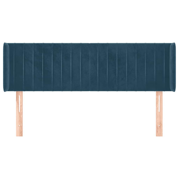 vidaXL Wingback Headboard Dark Blue 147x16x78/88 cm Velvet