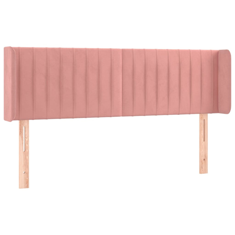 vidaXL Wingback Headboard Pink 147x16x78/88 cm Velvet