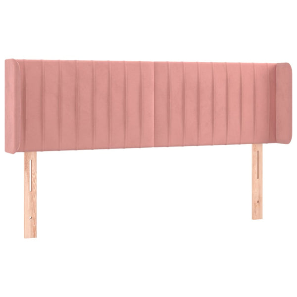 vidaXL Wingback Headboard Pink 147x16x78/88 cm Velvet