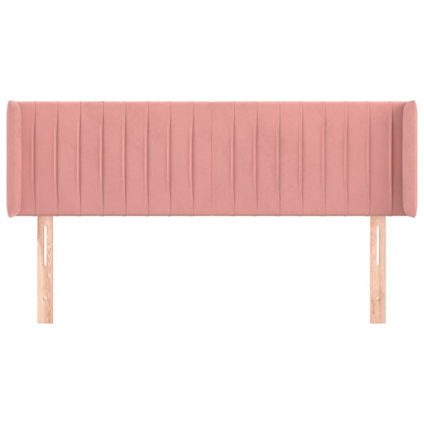 vidaXL Wingback Headboard Pink 147x16x78/88 cm Velvet