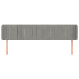 vidaXL Wingback Headboard Light Gray 163x16x78/88 cm Velvet