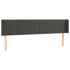 vidaXL Wingback Headboard Dark Grey 163x16x78/88 cm Velvet