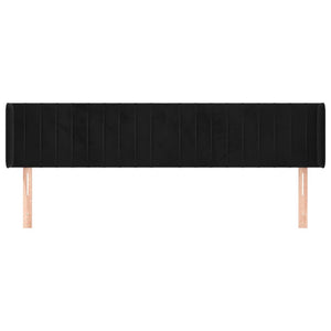 vidaXL Wingback Headboard Black 163x16x78/88 cm Velvet