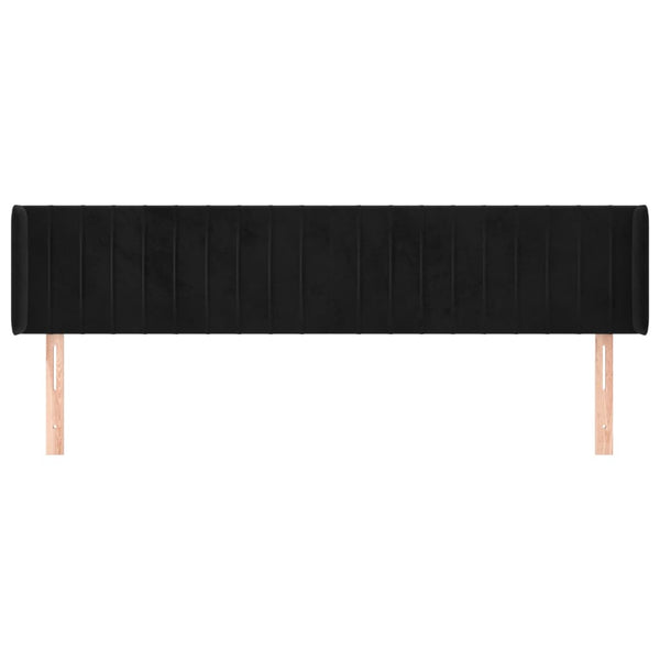 vidaXL Wingback Headboard Black 163x16x78/88 cm Velvet