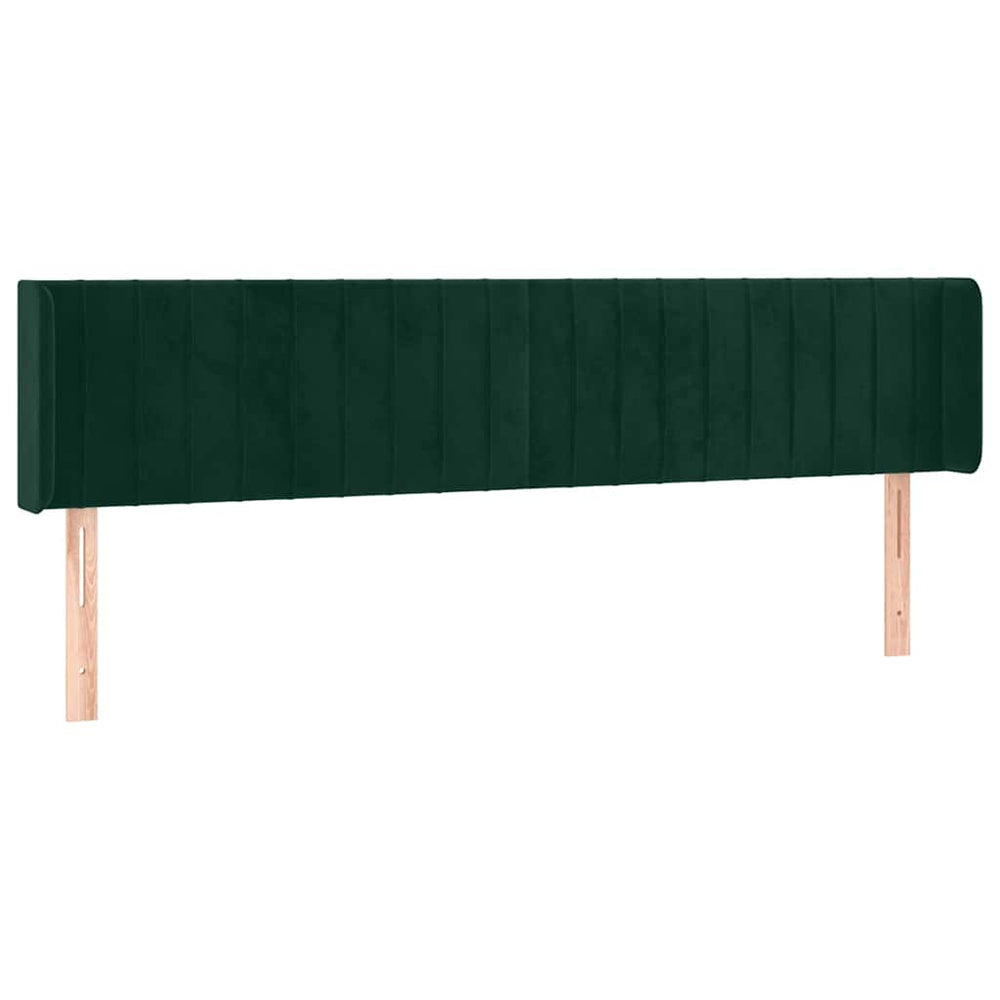 vidaXL Wingback Headboard Dark Green 163x16x78/88 cm Velvet