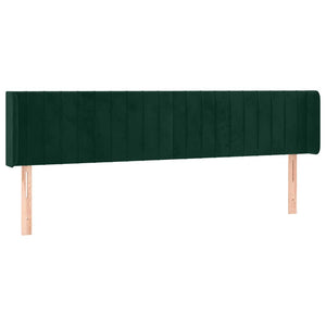 vidaXL Wingback Headboard Dark Green 163x16x78/88 cm Velvet