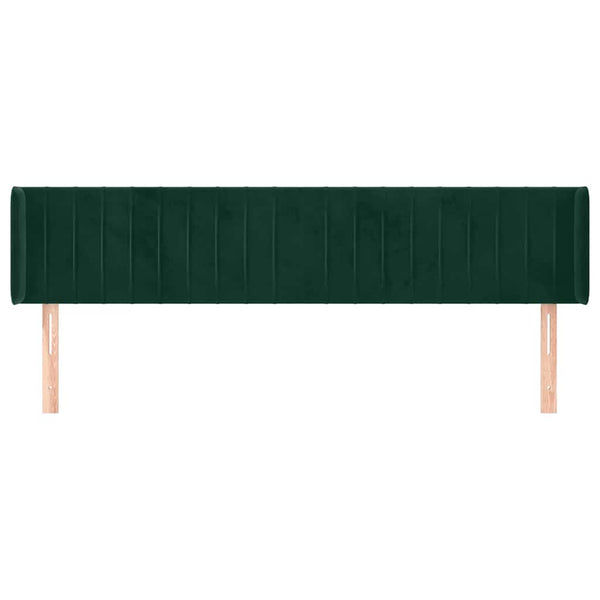 vidaXL Wingback Headboard Dark Green 163x16x78/88 cm Velvet