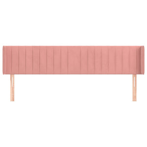 vidaXL Wingback Headboard Pink 163x16x78/88 cm Velvet