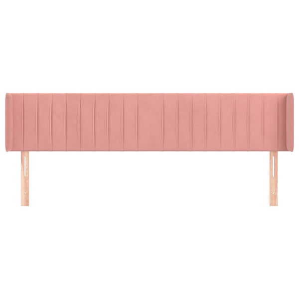 vidaXL Wingback Headboard Pink 163x16x78/88 cm Velvet