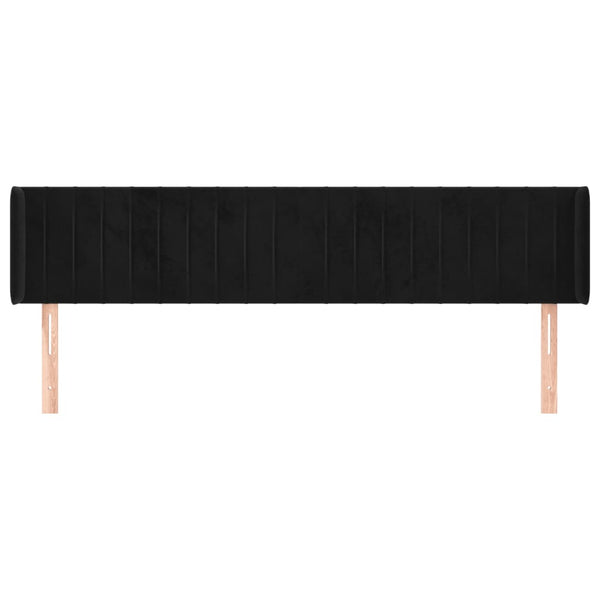 vidaXL Wingback Headboard Black 183x16x78/88 cm Velvet