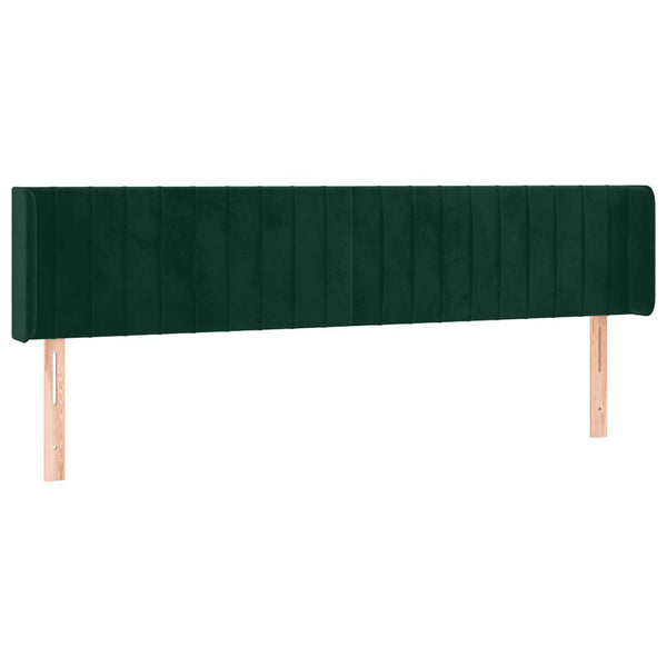 vidaXL Wingback Headboard Dark Green 183x16x78/88 cm Velvet
