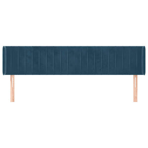 vidaXL Wingback Headboard Dark Blue 183x16x78/88 cm Velvet