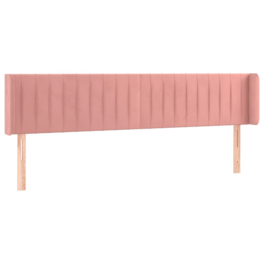 vidaXL Wingback Headboard Pink 183x16x78/88 cm Velvet