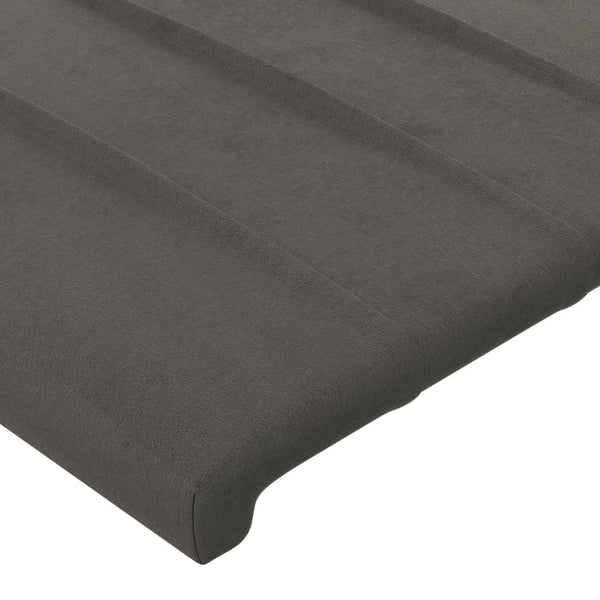 vidaXL Wingback Headboard Dark Grey 203x16x78/88 cm Velvet