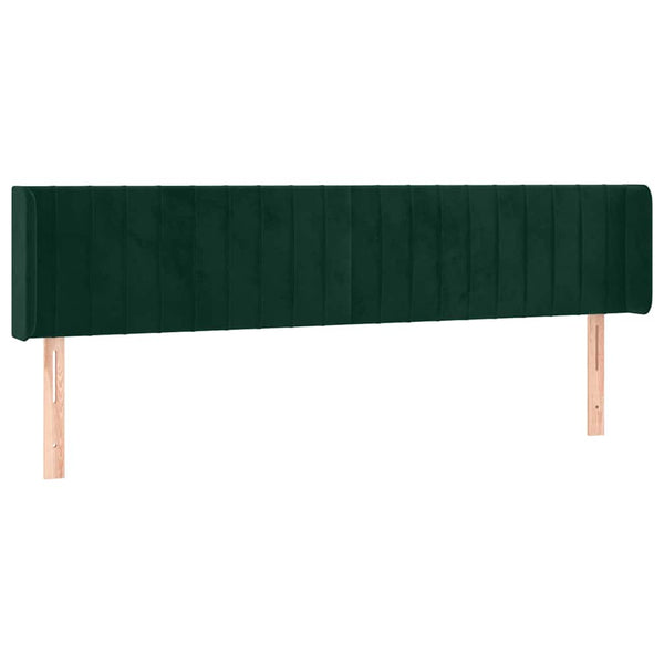 vidaXL Wingback Headboard Dark Green 203x16x78/88 cm Velvet