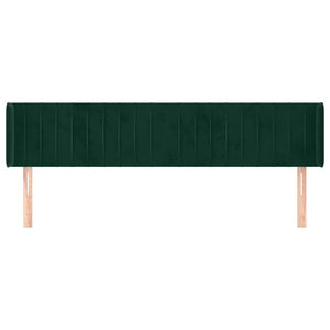 vidaXL Wingback Headboard Dark Green 203x16x78/88 cm Velvet