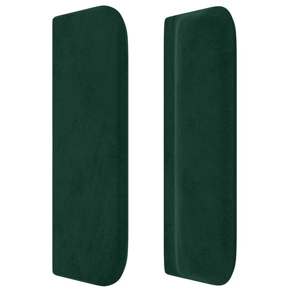 vidaXL Wingback Headboard Dark Green 203x16x78/88 cm Velvet