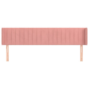vidaXL Wingback Headboard Pink 203x16x78/88 cm Velvet